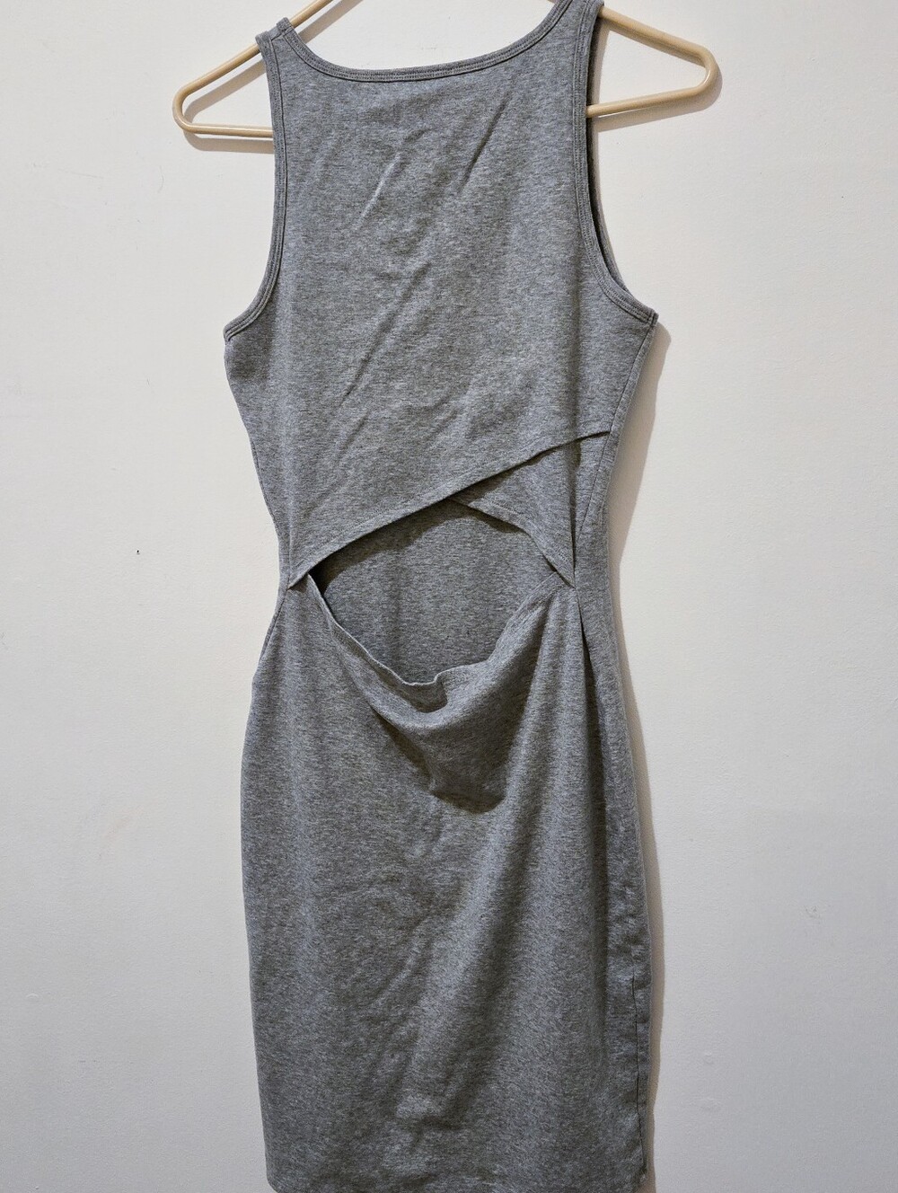 TNA Aritzia Gray Cutout Tank Dress